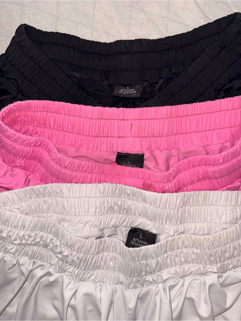 Amazon Women's Athletic Shorts - Black, Pink, White